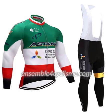 Tenue Maillot M/L + Collant à Bretelles 2017 Astana Pro Team N004